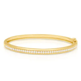 14KT Yellow Gold Diamond Oslo Bangle