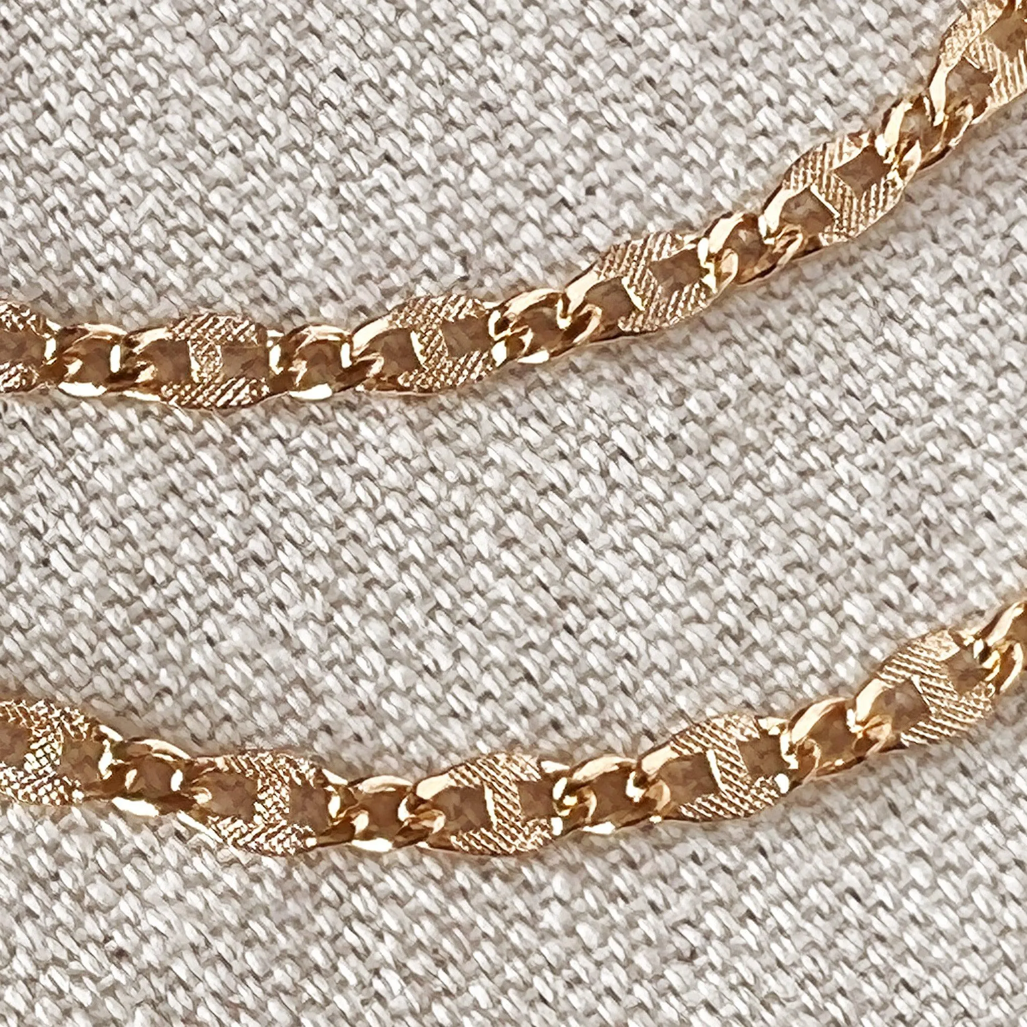 18k Gold Filled Detailed Chain Jewelry