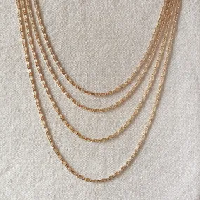 18k Gold Filled Detailed Chain Jewelry