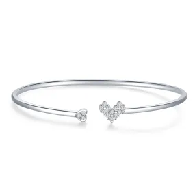 18K White Gold Diamond Bangle