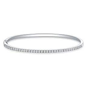 18K White Gold Diamond Bangle