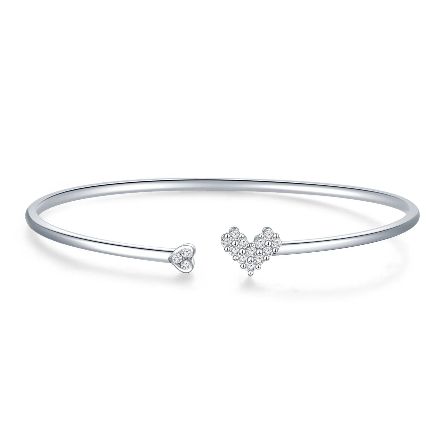 18K White Gold Diamond Bangle