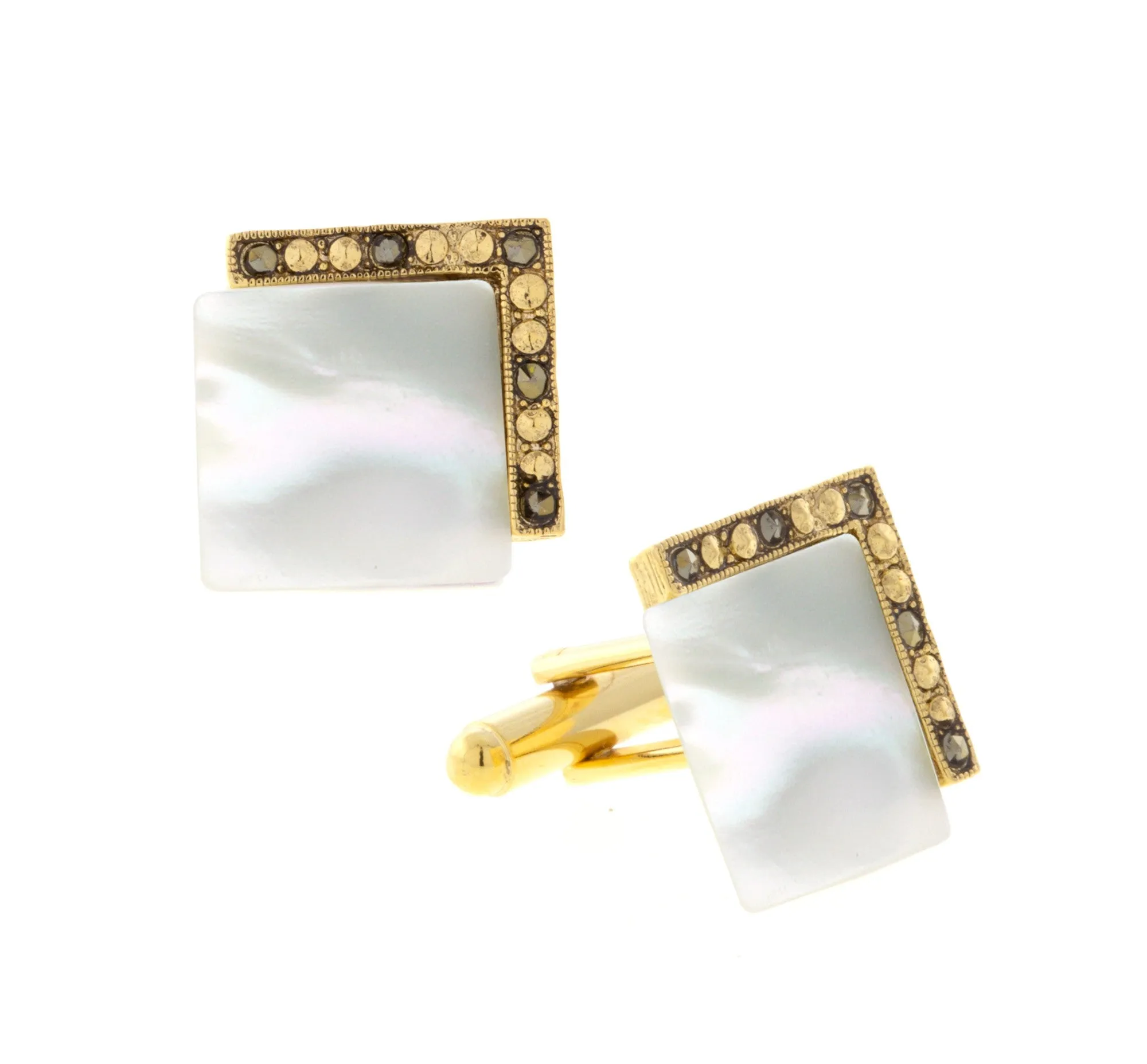 1928 Jewelry Art Deco Style Square Cufflinks