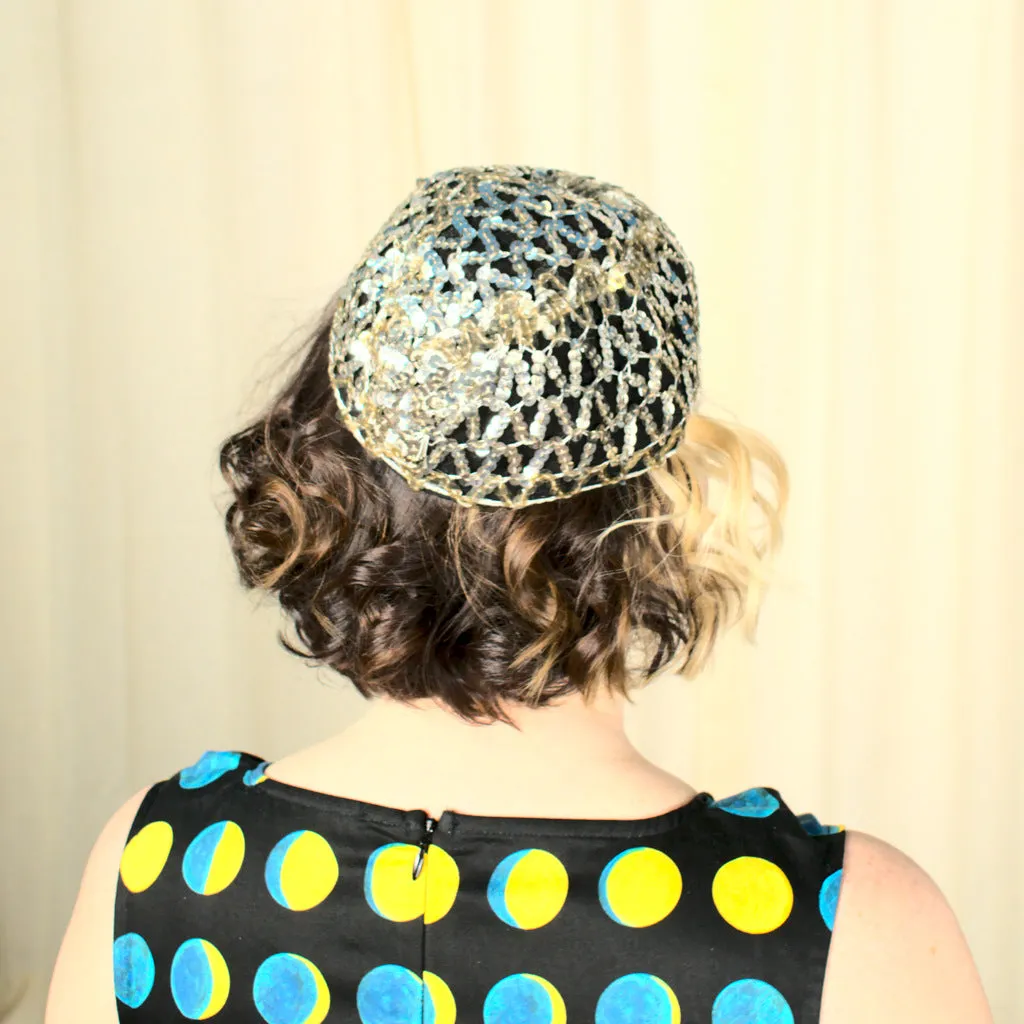 1950s Sequin Bow Cap Hat