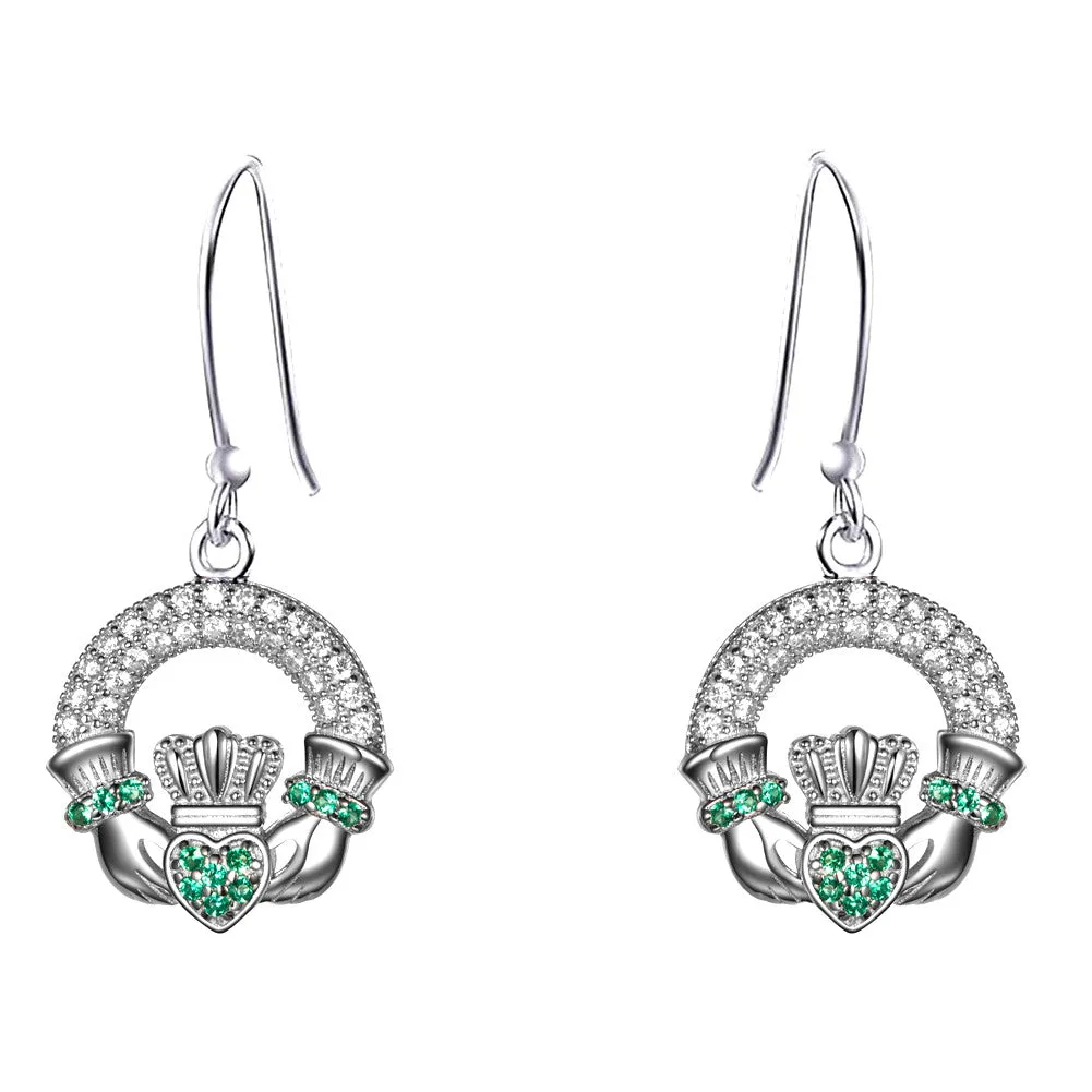 925 Silver CZ Celtic Claddagh Jewelry Sets