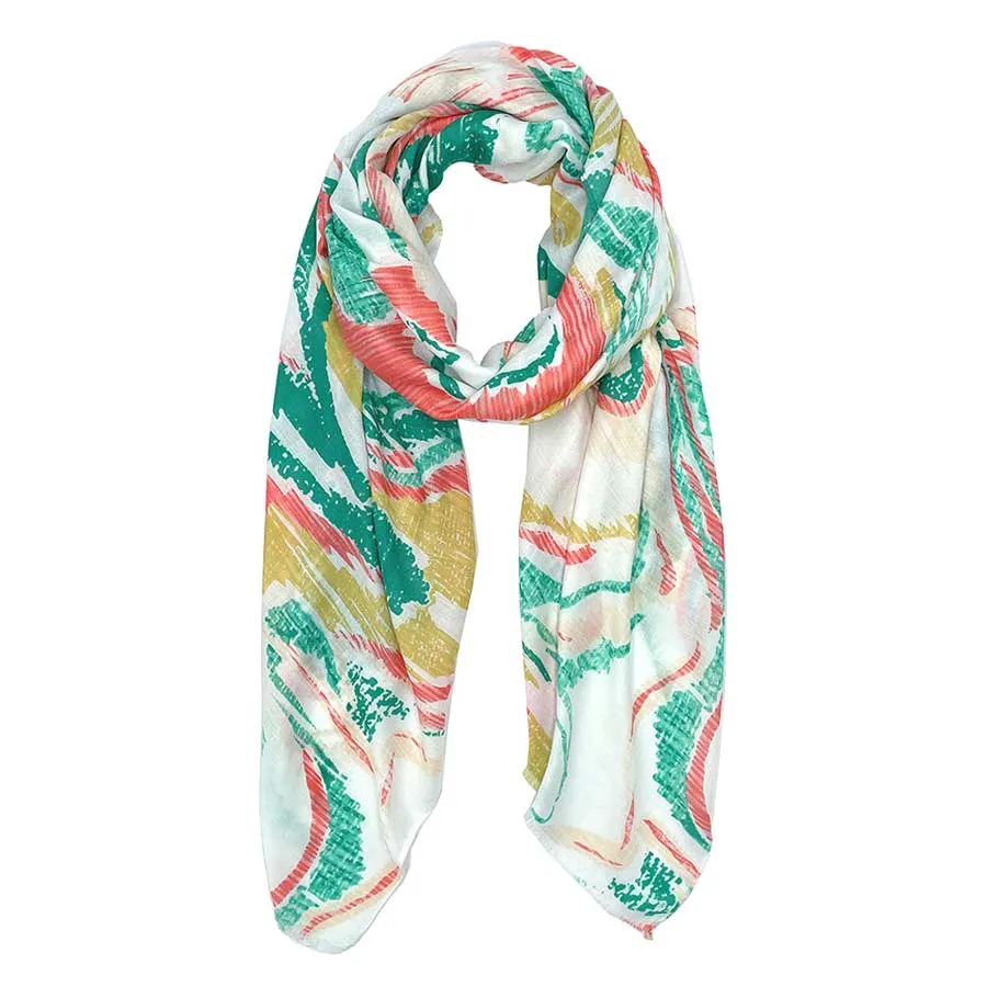 Abstract Printed Oblong Scarf