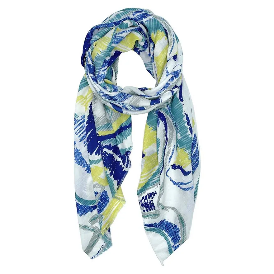 Abstract Printed Oblong Scarf