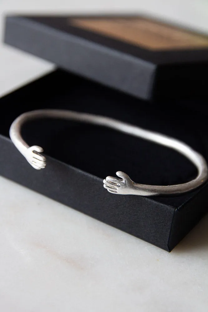 Adjustable Silver Hugs Bangle