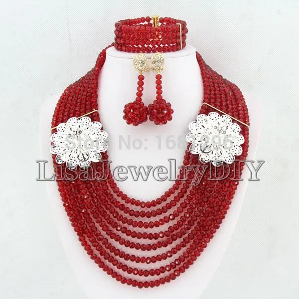 African Beads Jewelry Sets Crystal Beads