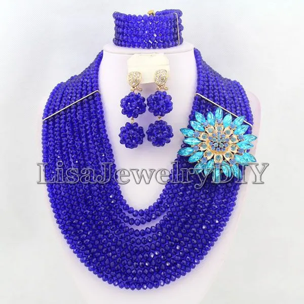 African Beads Jewelry Sets Crystal Beads