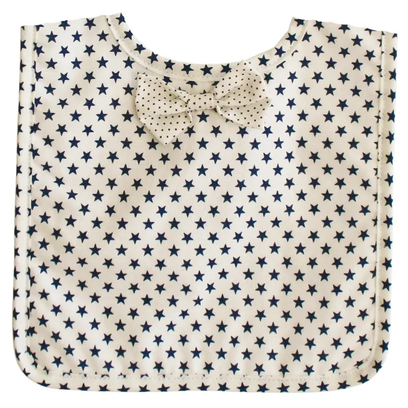 Alimrose - Bow Tie Bib White Navy Star