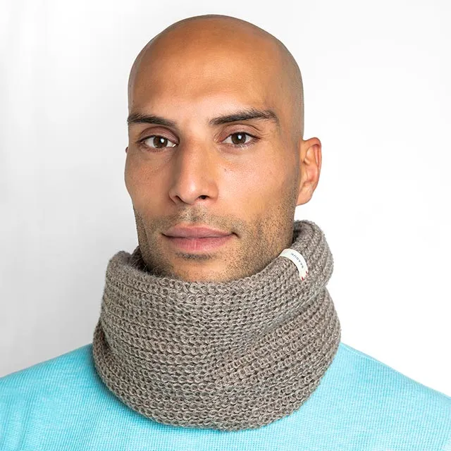 Alpaca Infinity Scarf - Brown