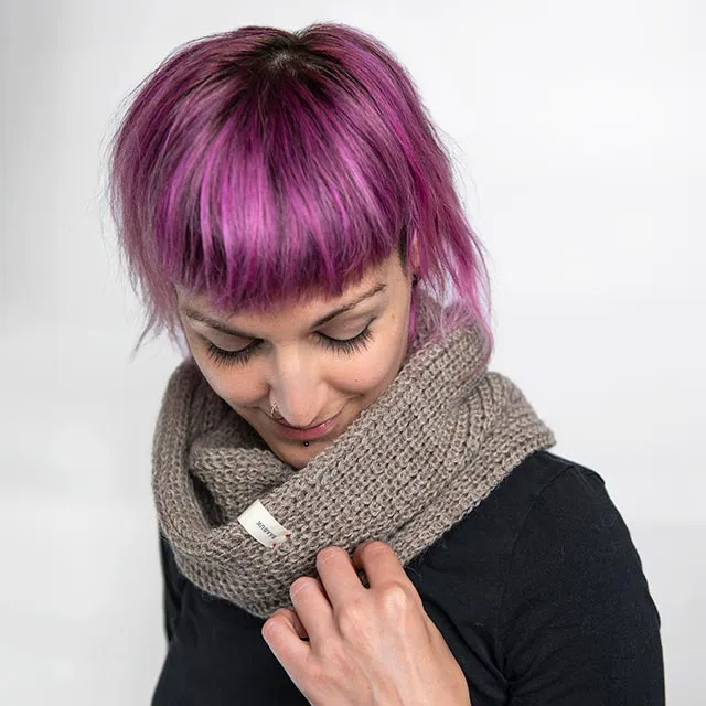 Alpaca Infinity Scarf - Brown