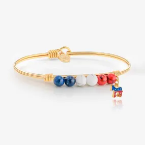 Americana Bangle Bracelet W/ Democrat Charm