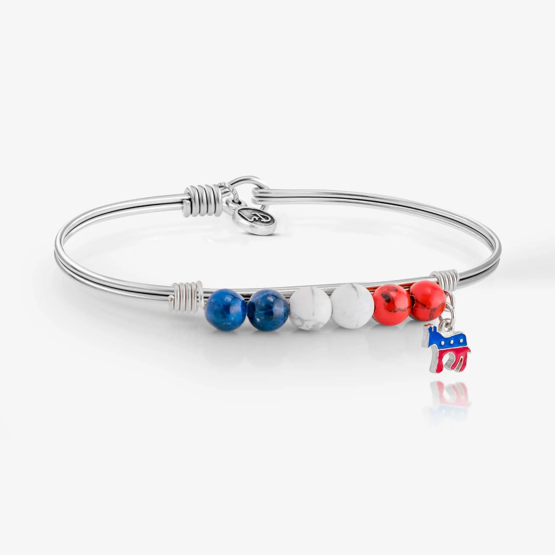 Americana Bangle Bracelet W/ Democrat Charm