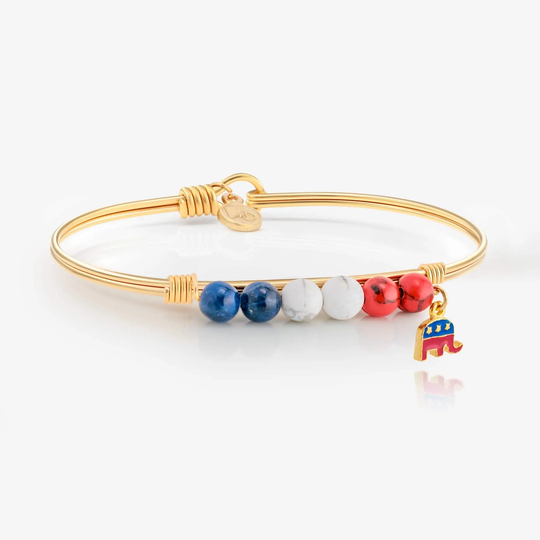 Americana Bangle Bracelet W/ Republican Charm