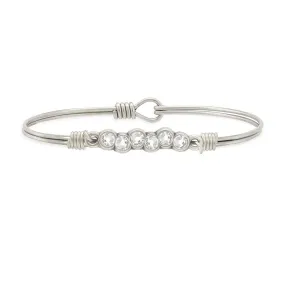 April Starlight Birthstone Bangle Bracelet