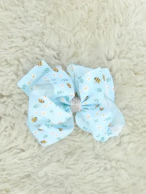 Baby Blue Bee & Daisy Bow