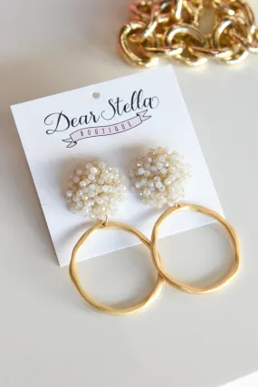 BEADED CIRCLE EARRINGS