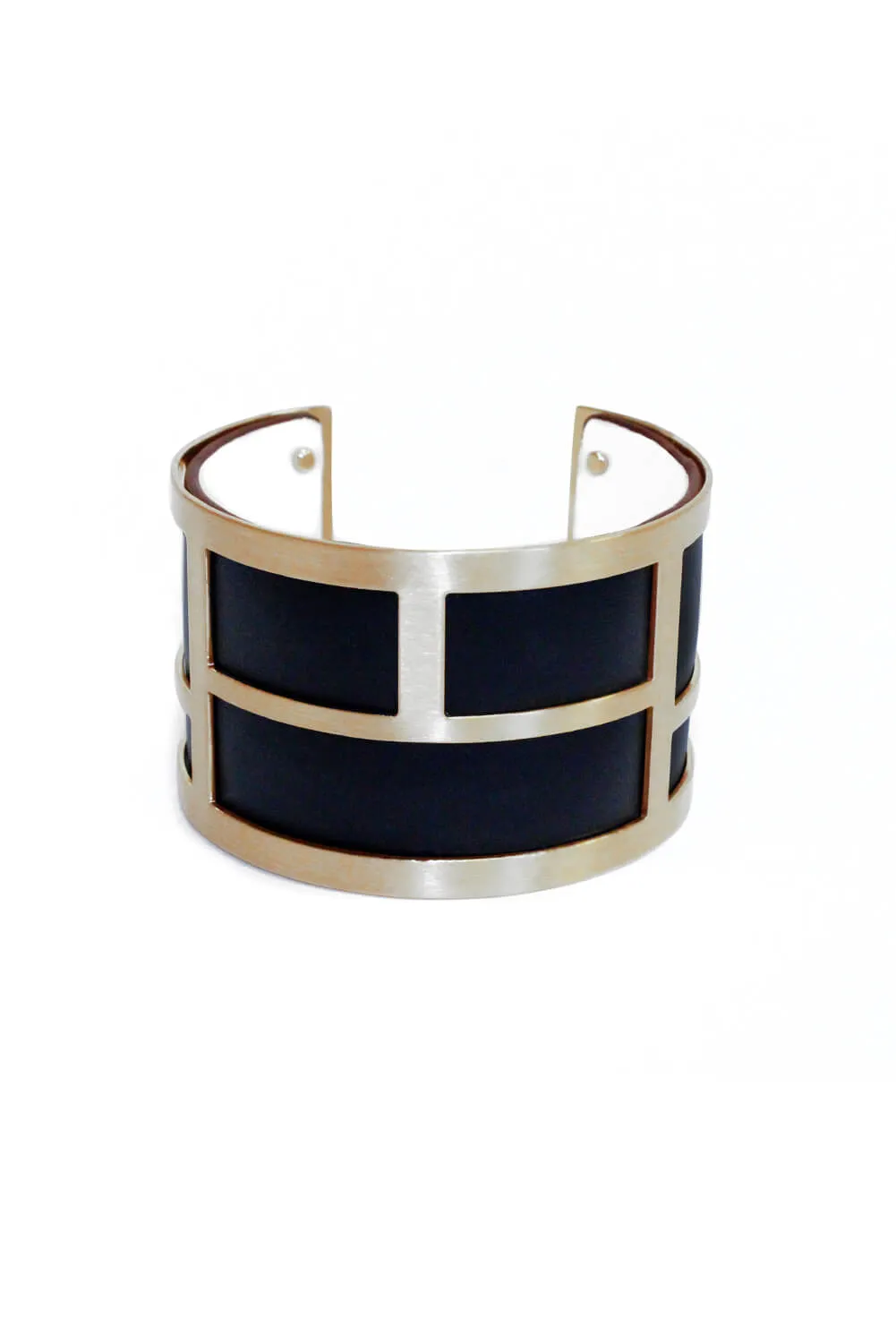 Black And Gold Cuff Bangle