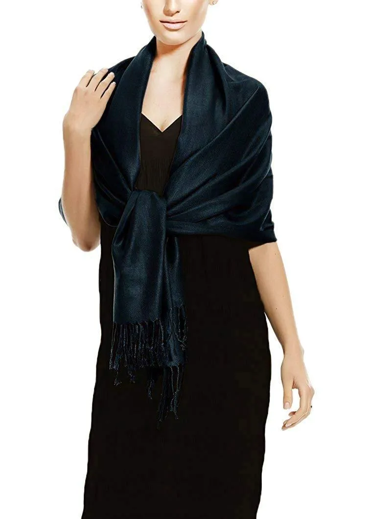 Black Pashmina Shawl Wrap Scarf