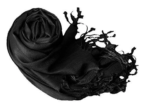 Black Pashmina Shawl Wrap Scarf