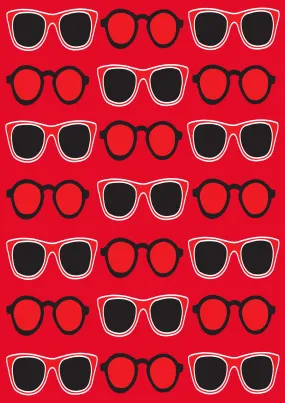 Black Red Sunglasses Pattern