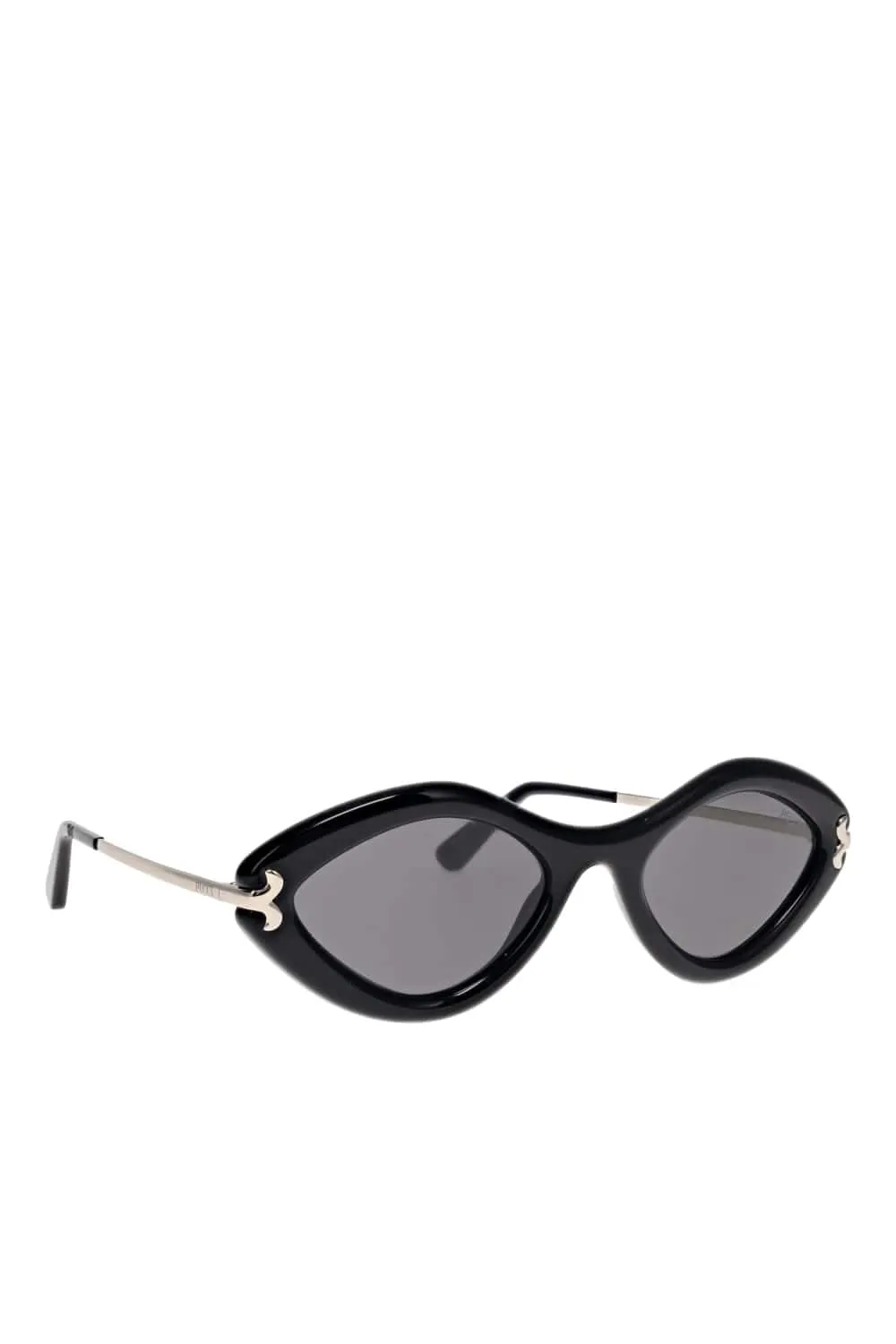 Black Smoke Geometric Acetate Sunglasses