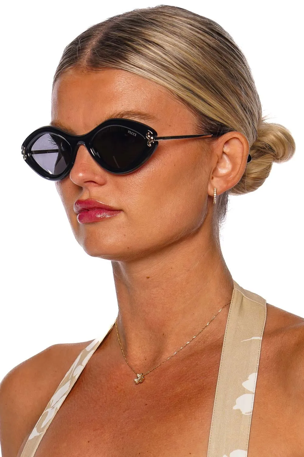 Black Smoke Geometric Acetate Sunglasses