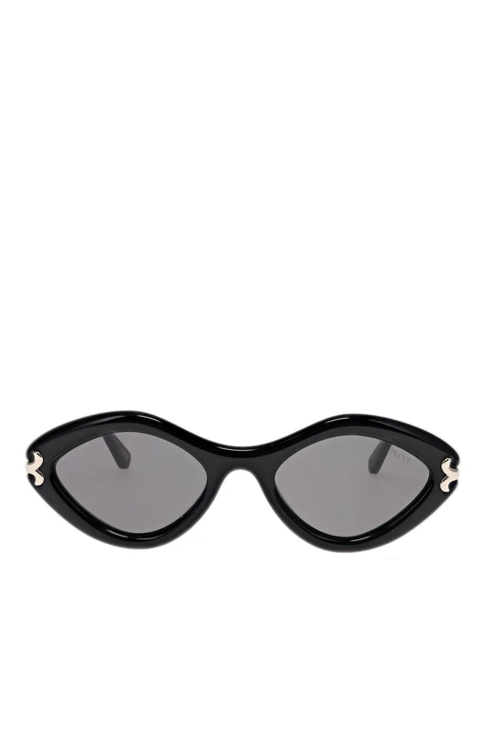 Black Smoke Geometric Acetate Sunglasses