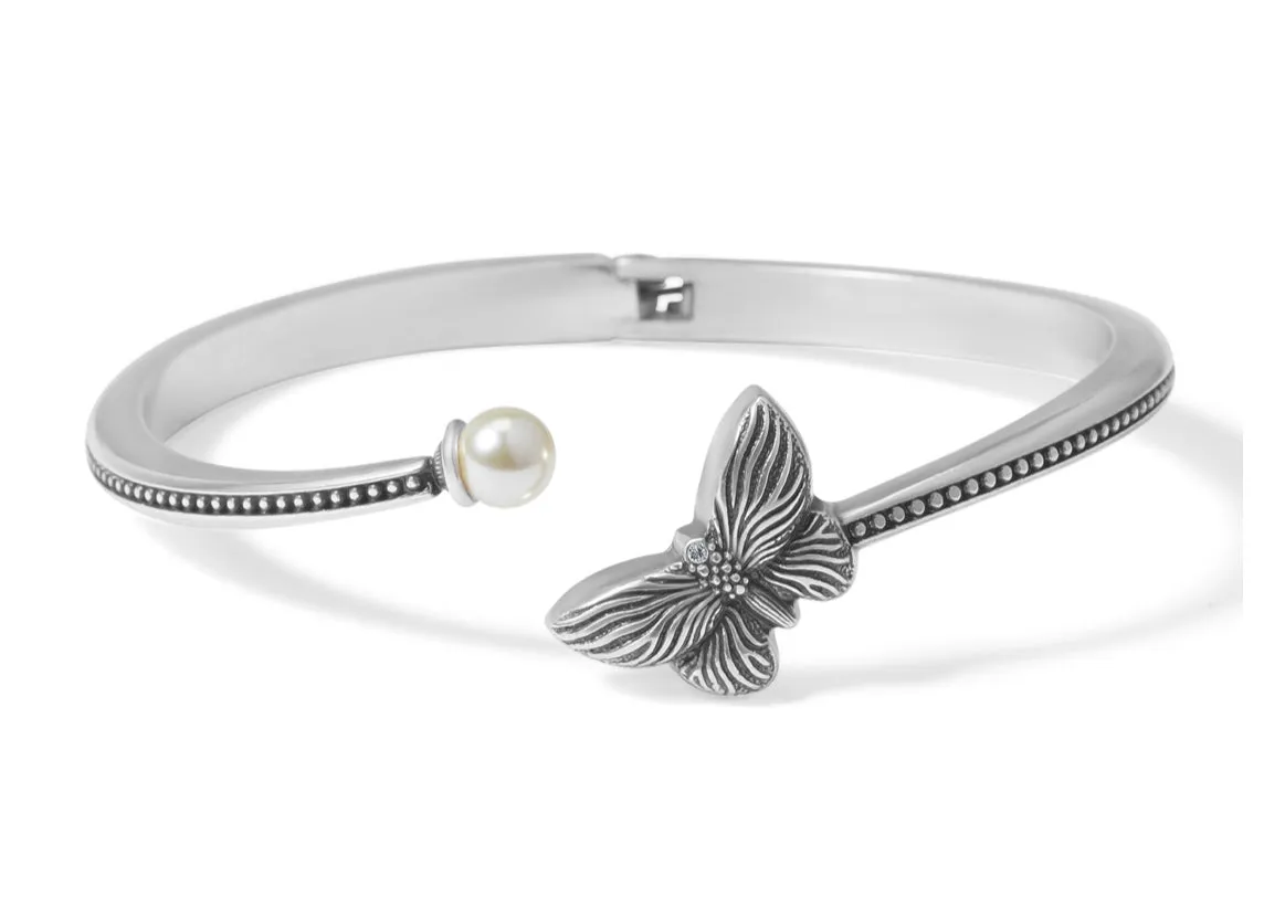 Bloom Butterfly Pearl Open Bangle