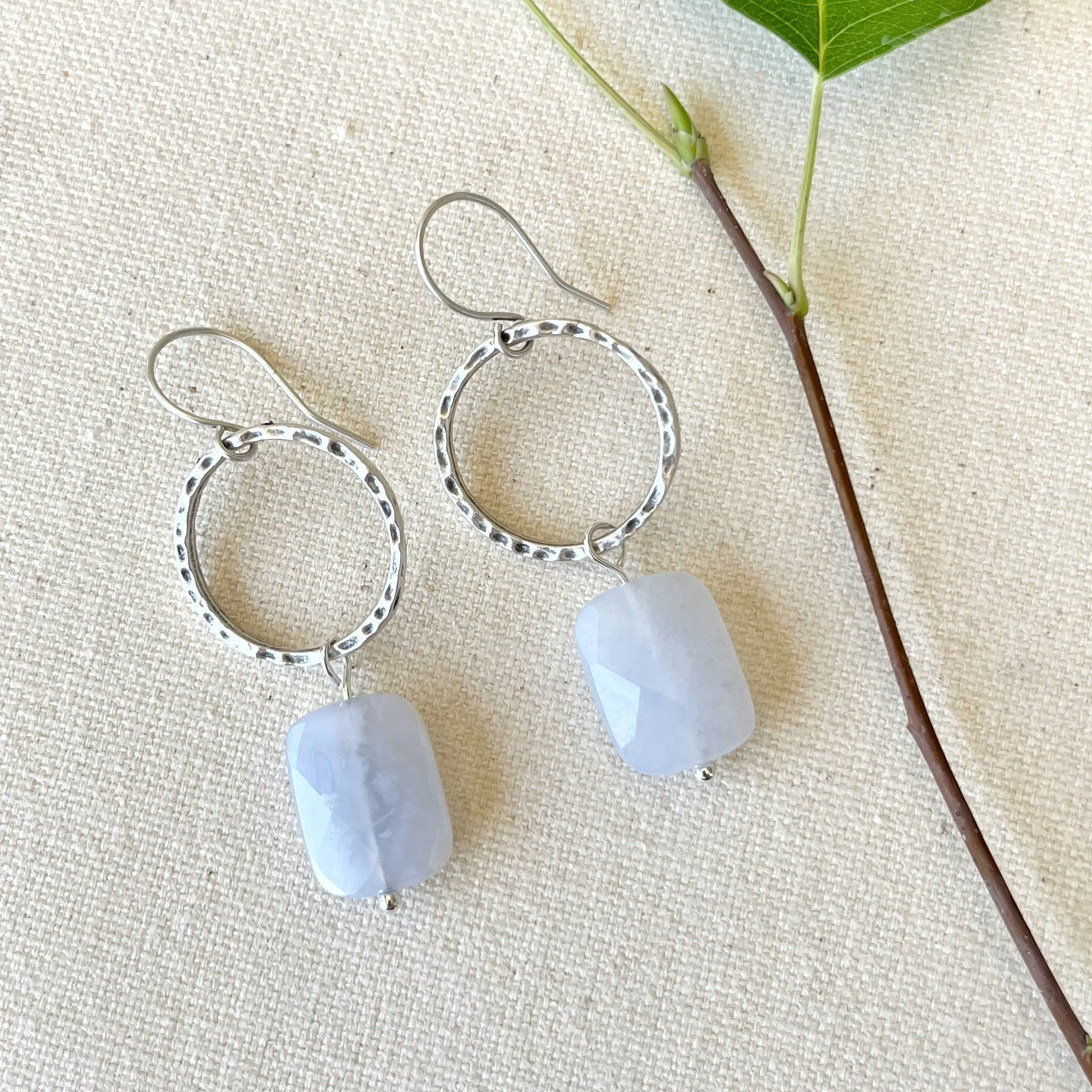 Blue Chalcedony Earrings