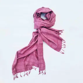 Blush Pink Handwoven Eri Silk Scarf