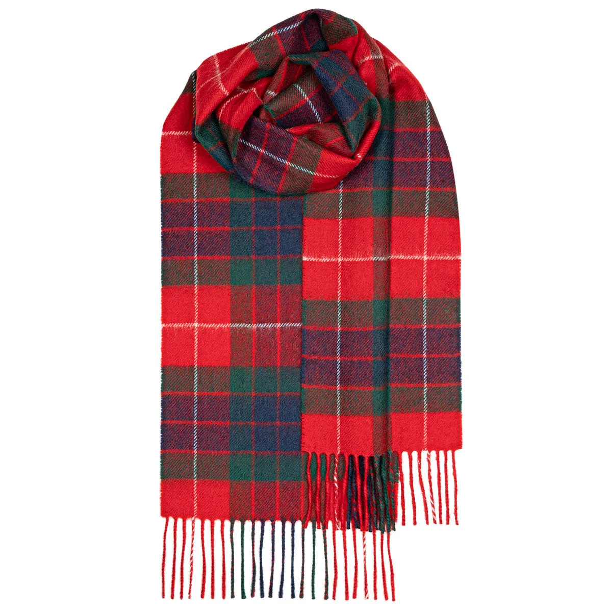 Bowhill Lambswool Scarf - Fraser Red Modern