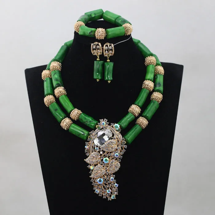 Bridal African Coral Beads Jewelry Set Original