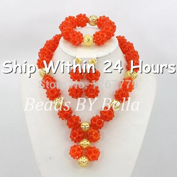 Bridal African Coral Beads Jewelry Set Original