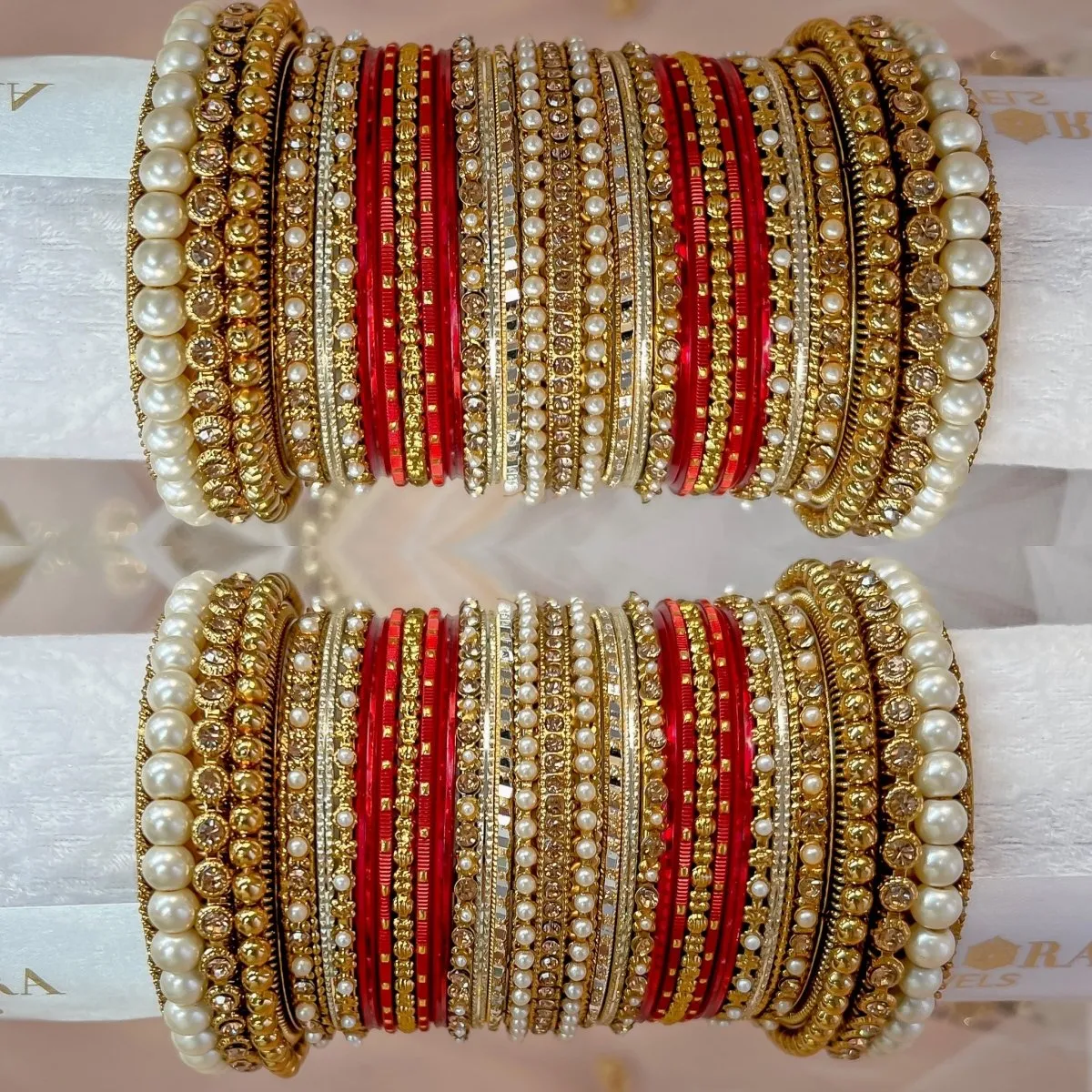 Bridal Bangle Set - Red