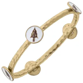 Canvas Arrowheads Enamel Bangle Bracelet