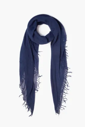 Cashmere and Silk Scarf Medieval Blue