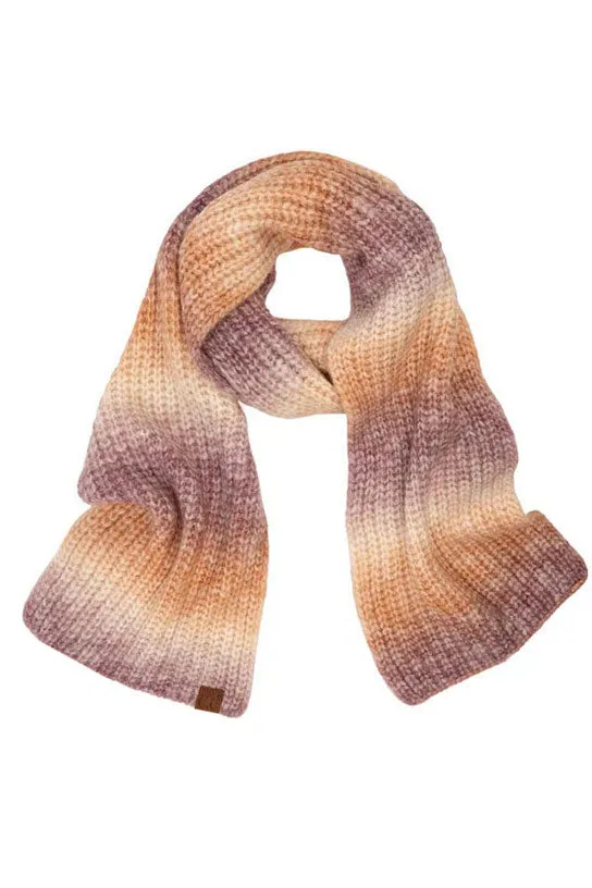 C.C Multi Color Rib Knit Scarf