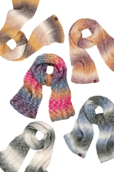 C.C Multi Color Rib Knit Scarf