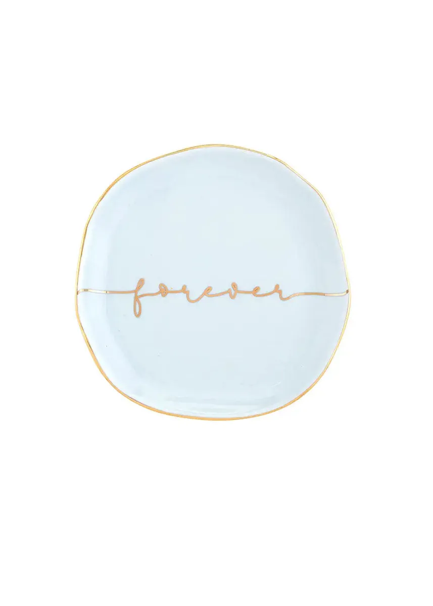 Ceramic Jewelry Dish - Forever