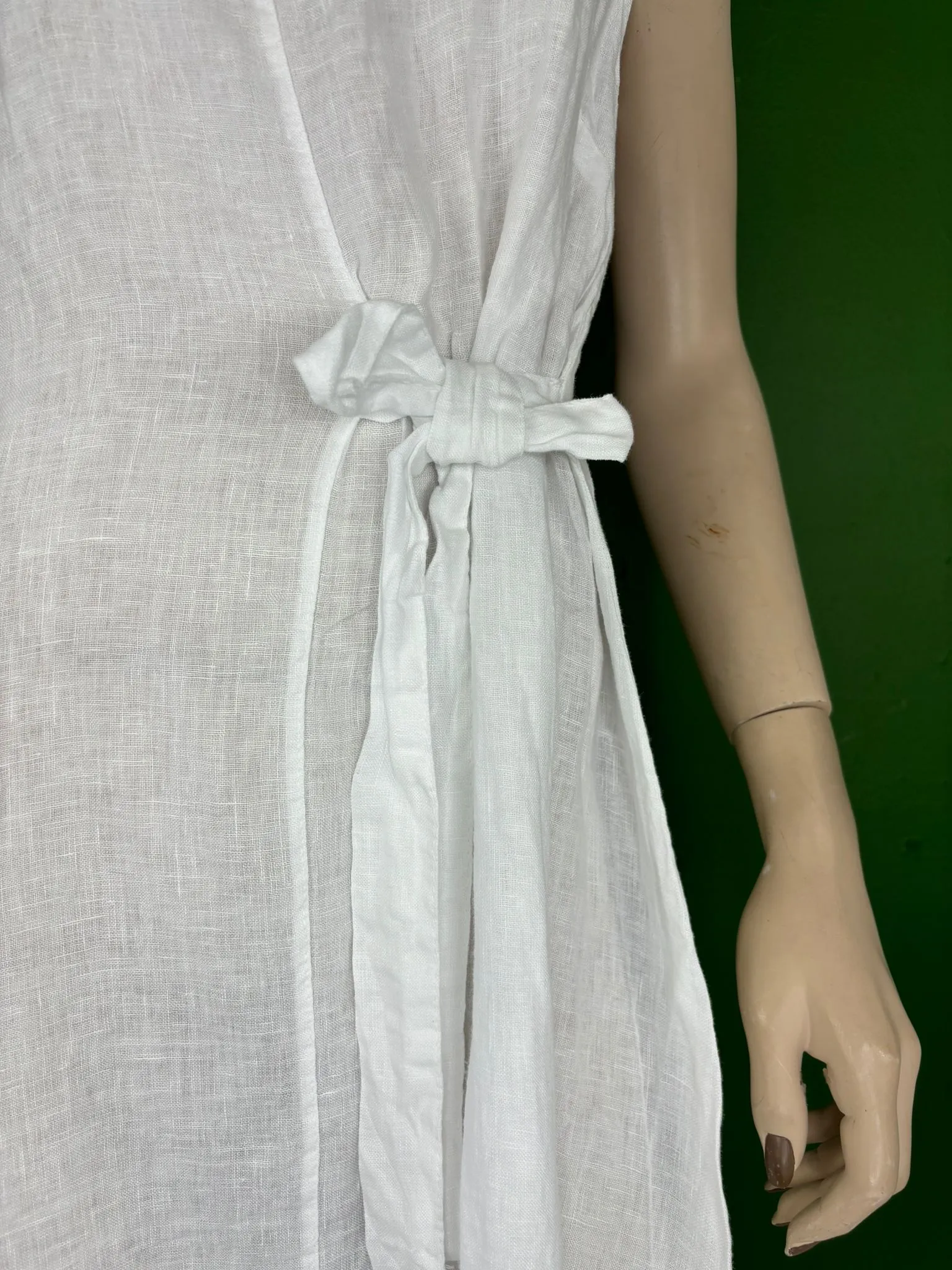 Classy Bow Linen Dress