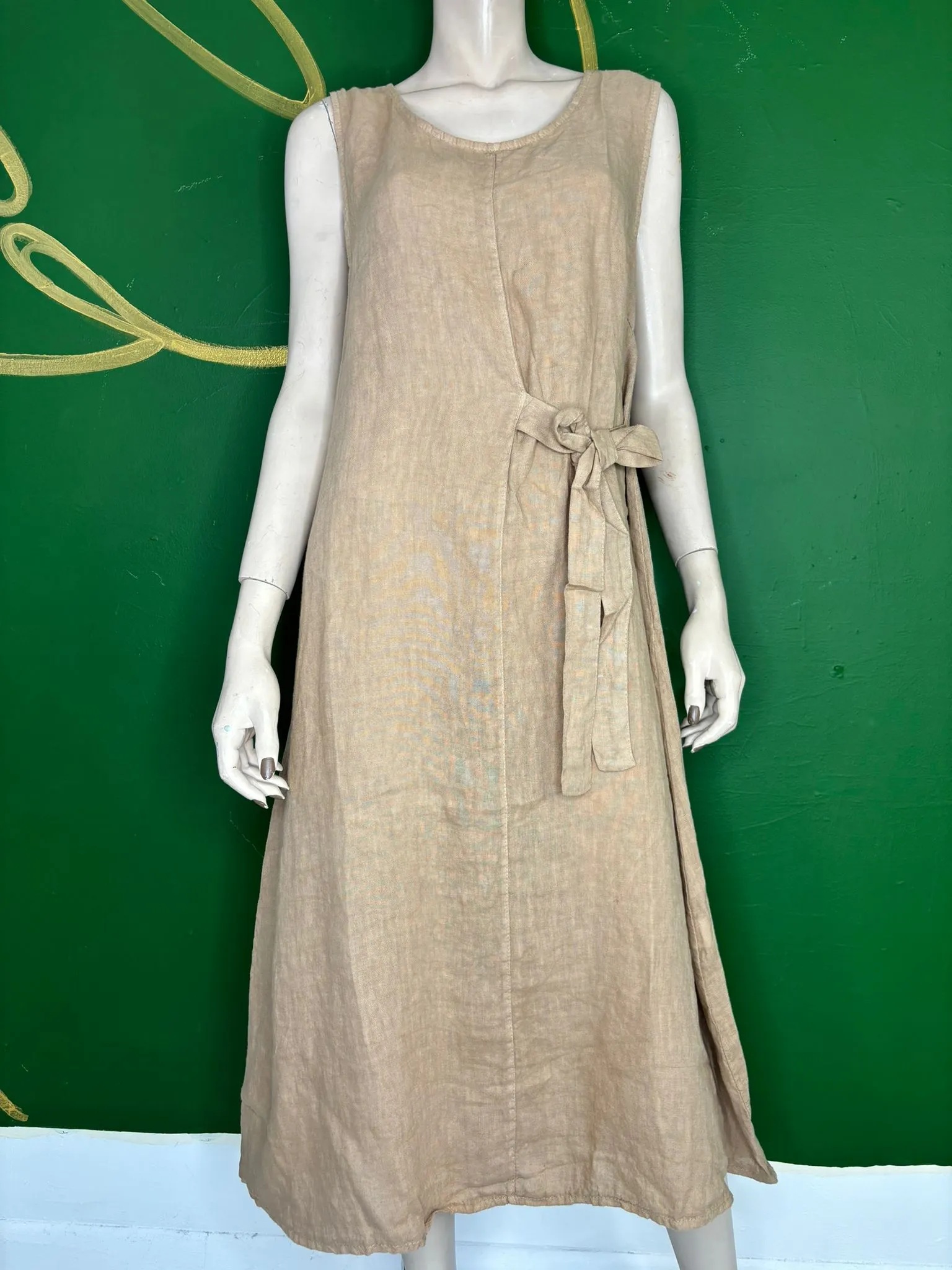 Classy Bow Linen Dress