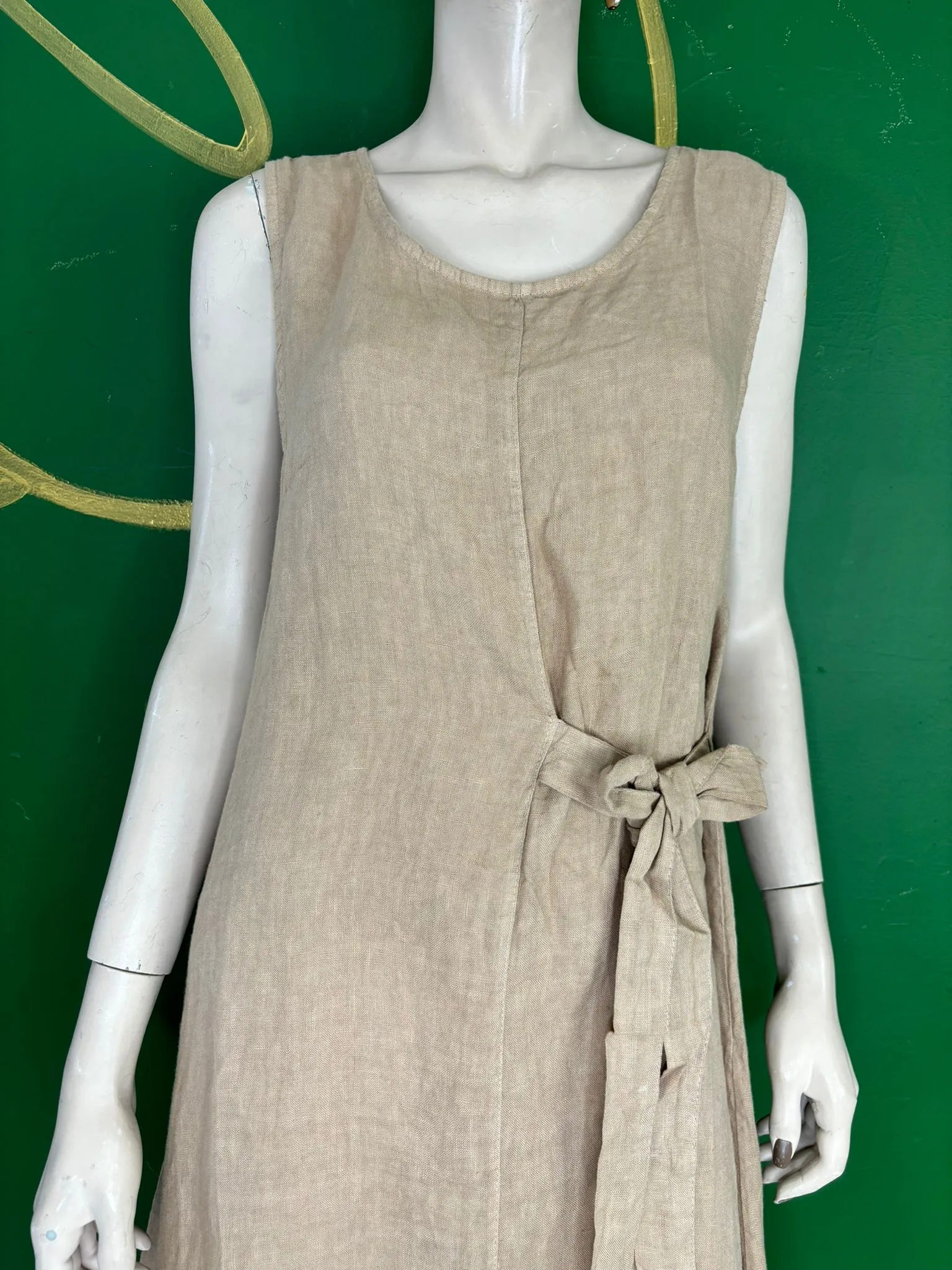 Classy Bow Linen Dress