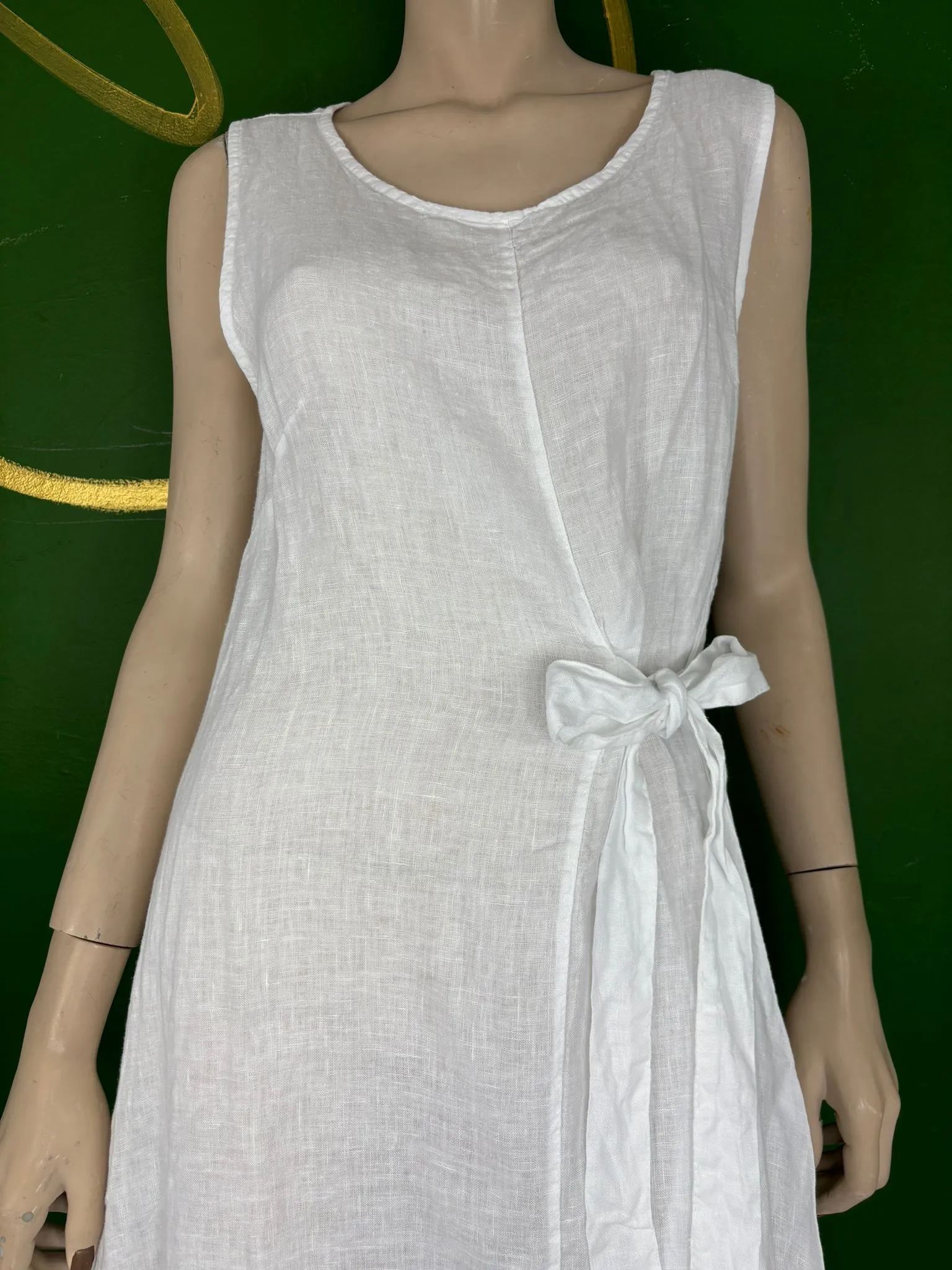 Classy Bow Linen Dress