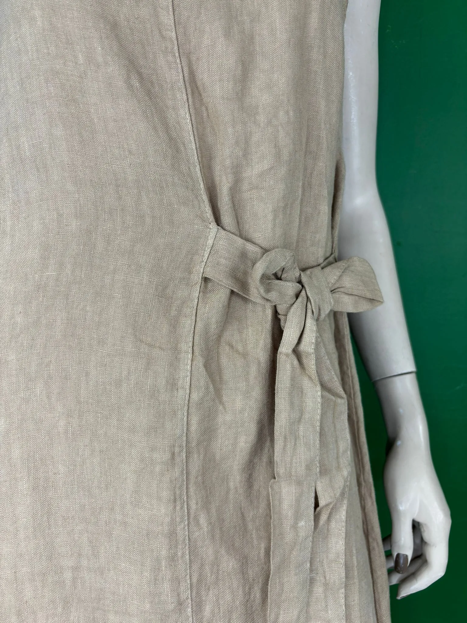 Classy Bow Linen Dress