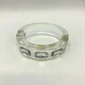 Cloth Rhinestones Vintage Hinged Bangle Bracelet