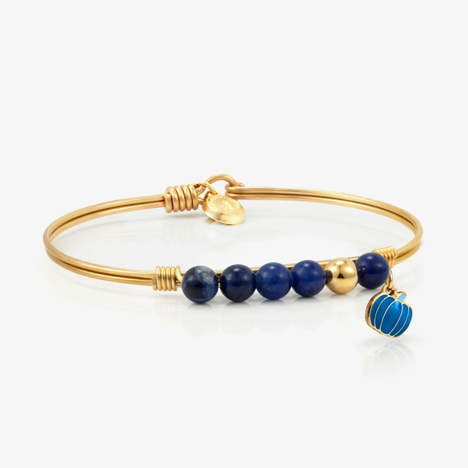 Denim Jean Pumpkin Bangle Bracelet