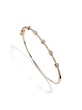 Diamond Marquise Hinged Bangle Bracelet